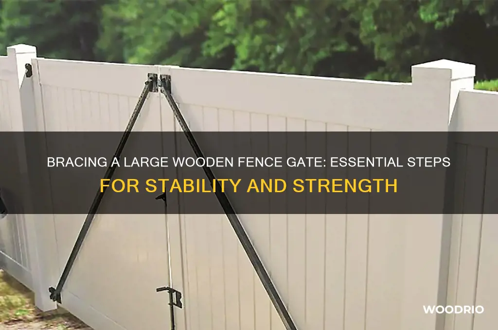 how do i brace a large wooden fence gate