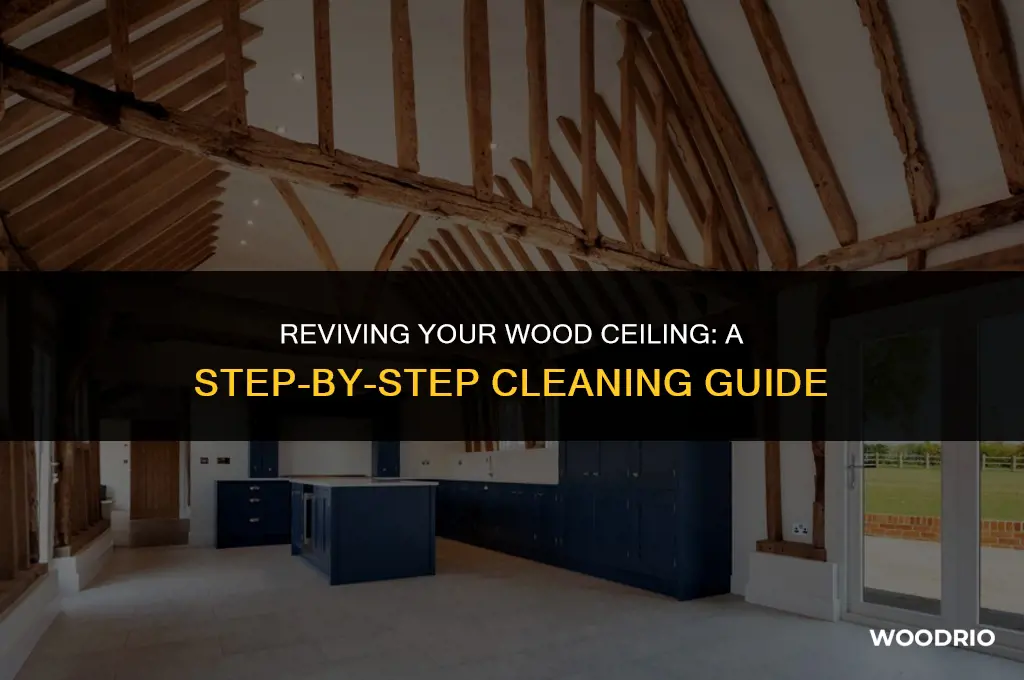 how do i clean a wood ceiling