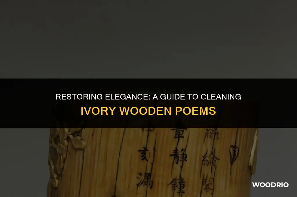 how do i clean an ivory wooden poem