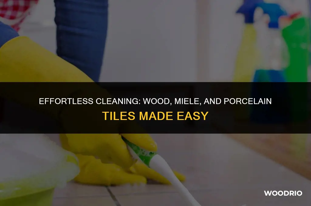how do i clean more wood miele porcelain tile