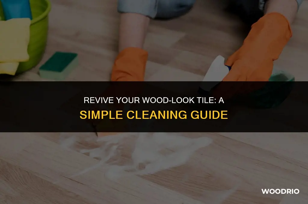 how do i clean my tile that looks like wood