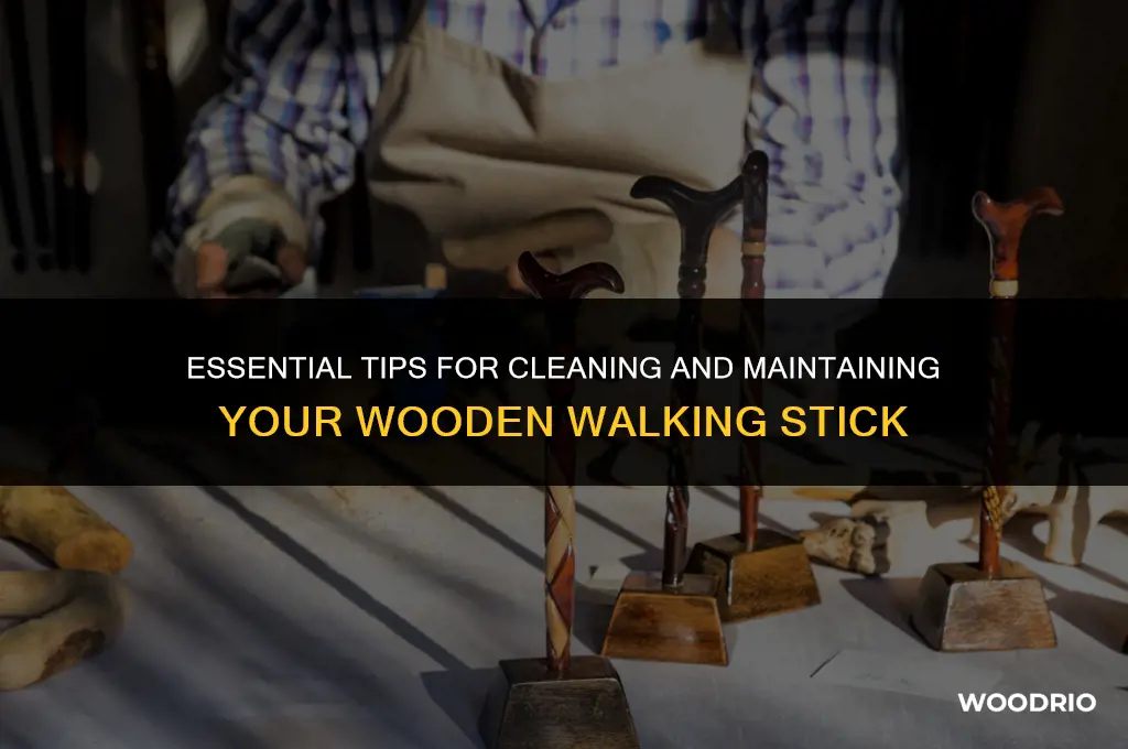 how do i clean my wooden walking stick
