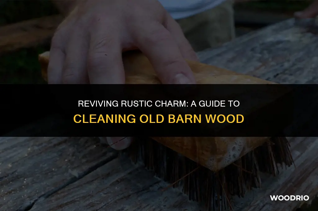 how do i clean old barn wood