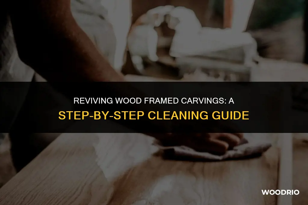how do i clean wood framed carvings