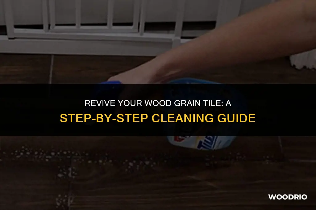 how do i clean wood grain tile