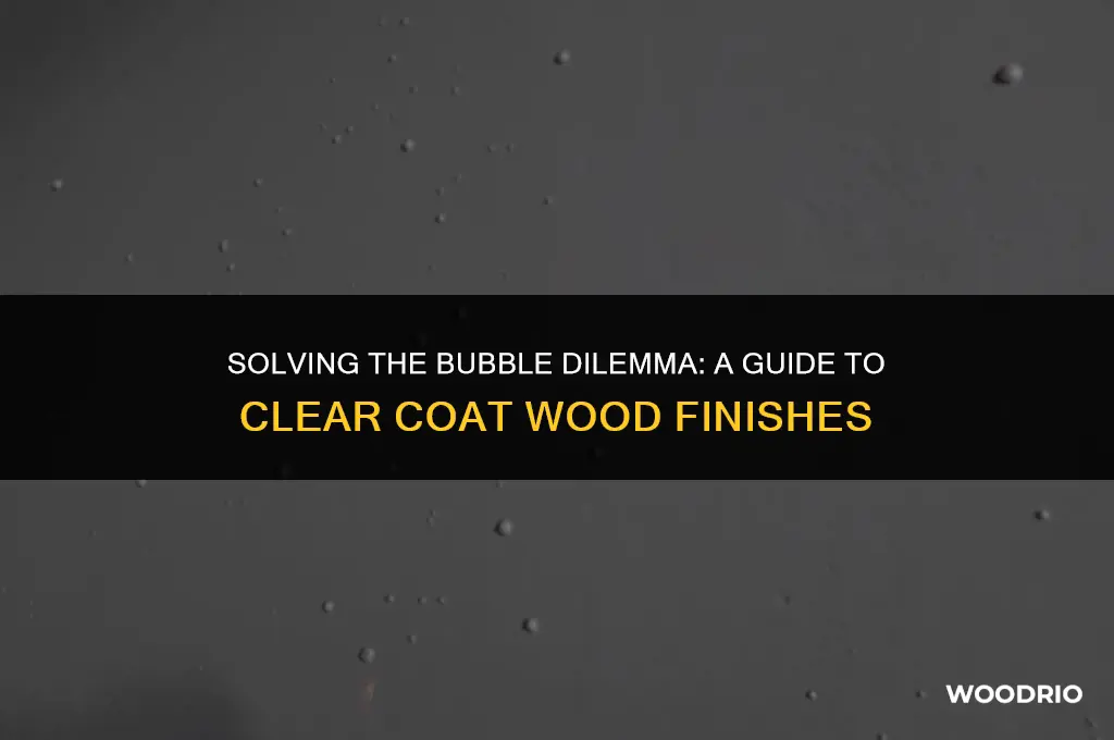 how do i fix bubbles clear coat on wood