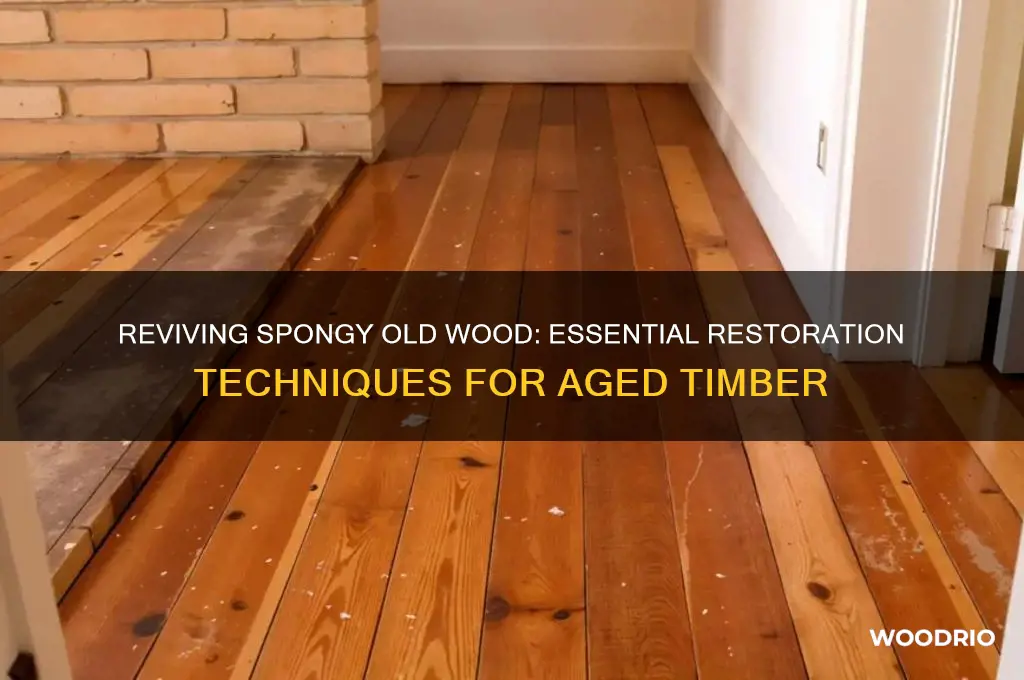 how do i fix very old wood that is spongy