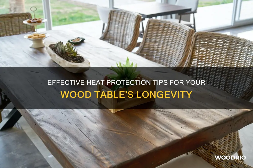 how do i heat protect a wood table