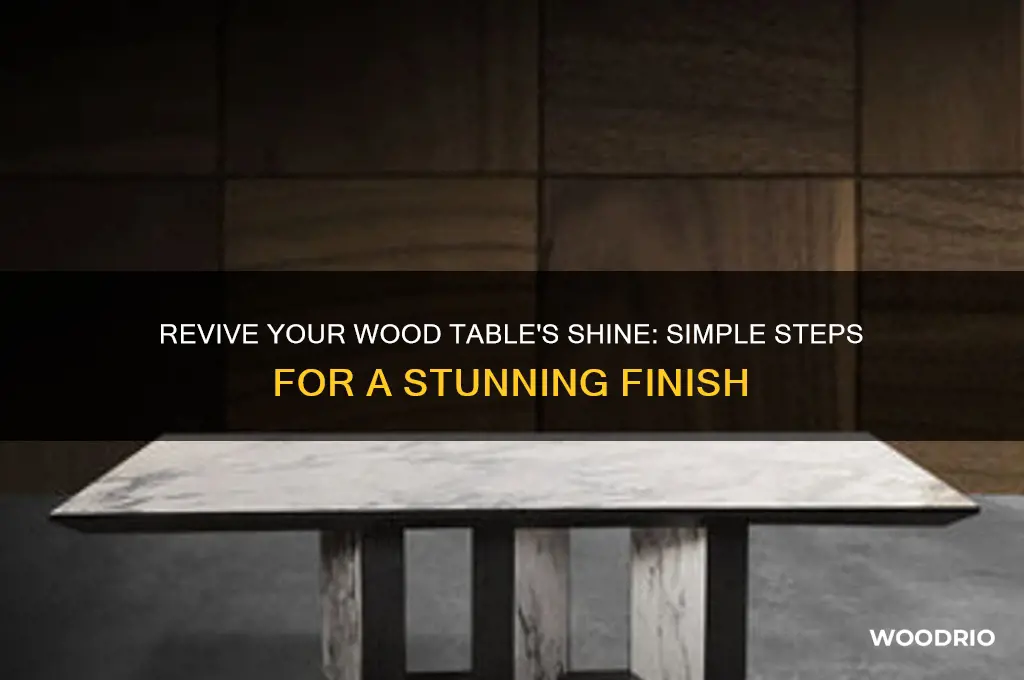 how do i keep my wood table to shine again