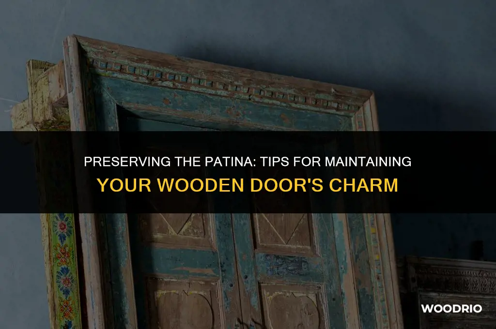how do i keep the petina on a wooden door