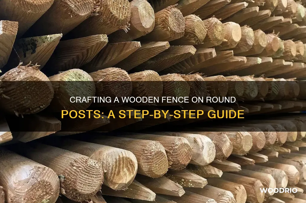 how do i make a wooden fence on round posts