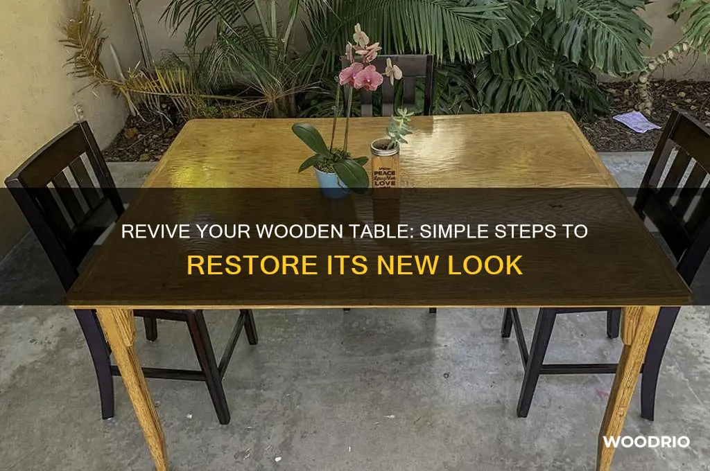 how do i make a wooden table look like new