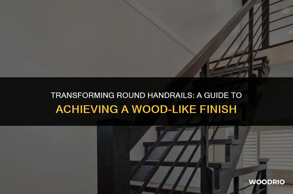how do i make round handrails look like wood