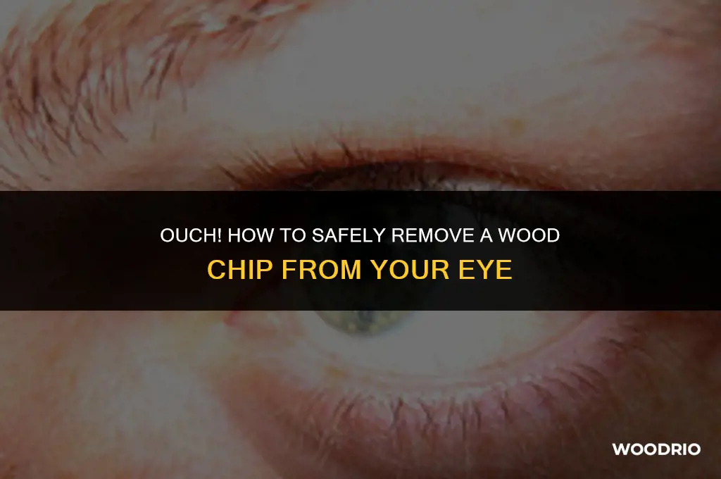 how do i remove a wood chip from my eye