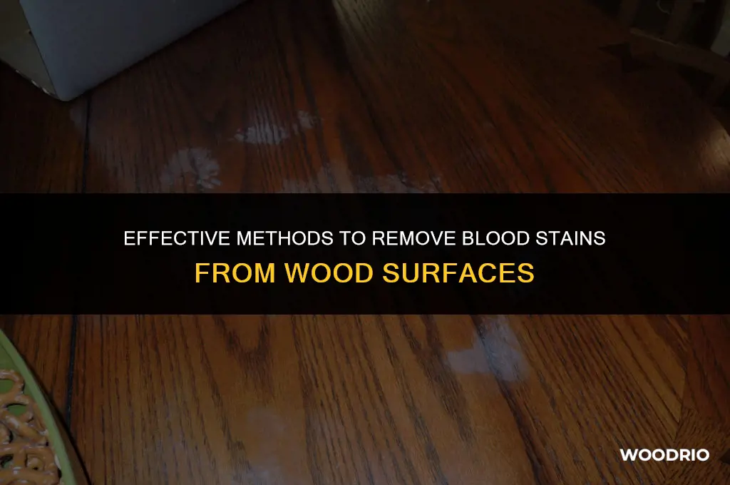 how do i remove blood stains from wood