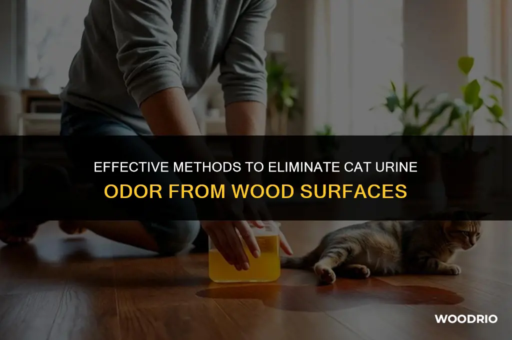 how do i remove cat pee from wood