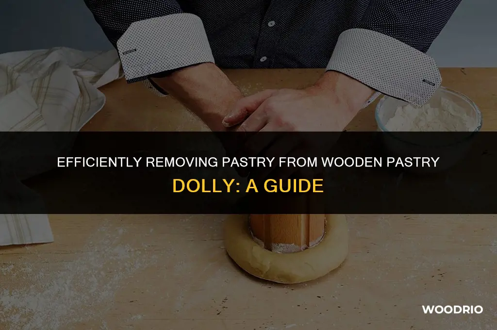 how do i remove pastry from wooden pastry dolly