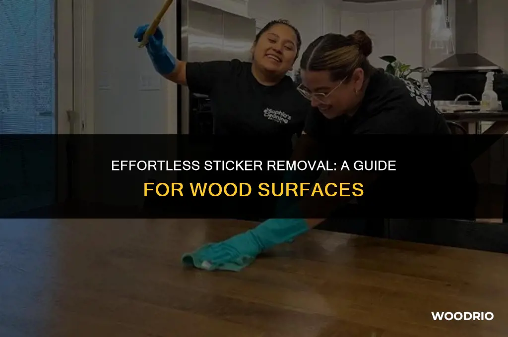 how do i remove stickers off wood