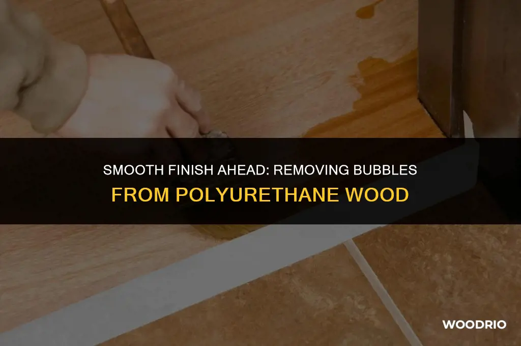 how do i remove the bubbles on polyurethane wood