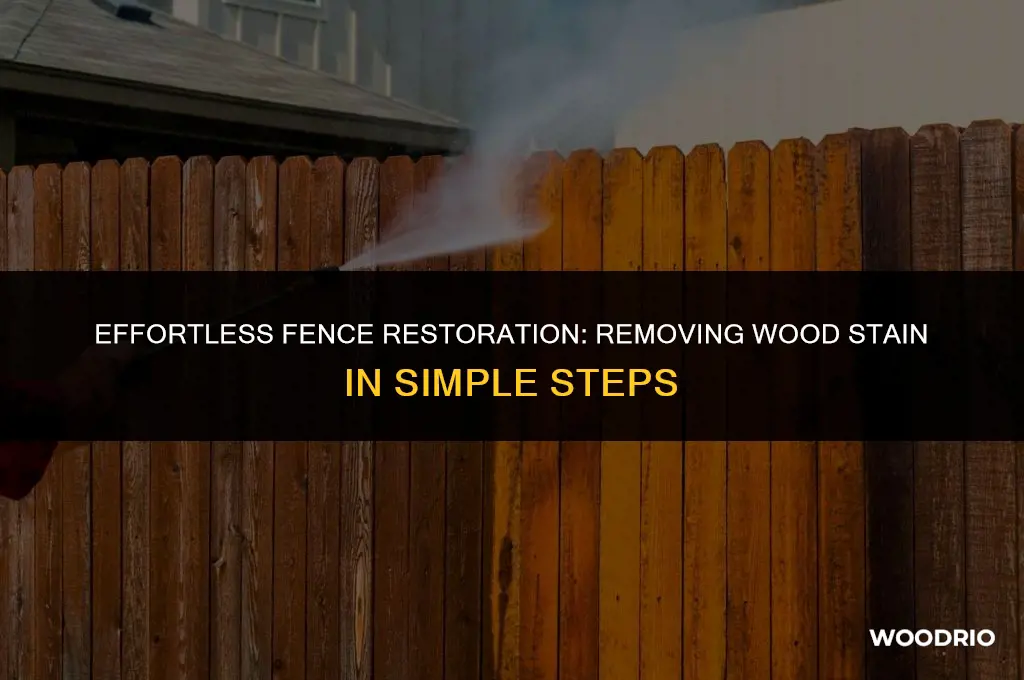 how do i remove wood stain from my fence