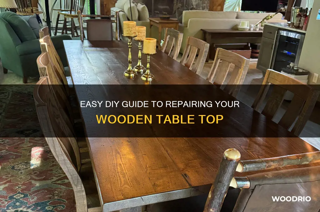 how do i repair i wooden table top