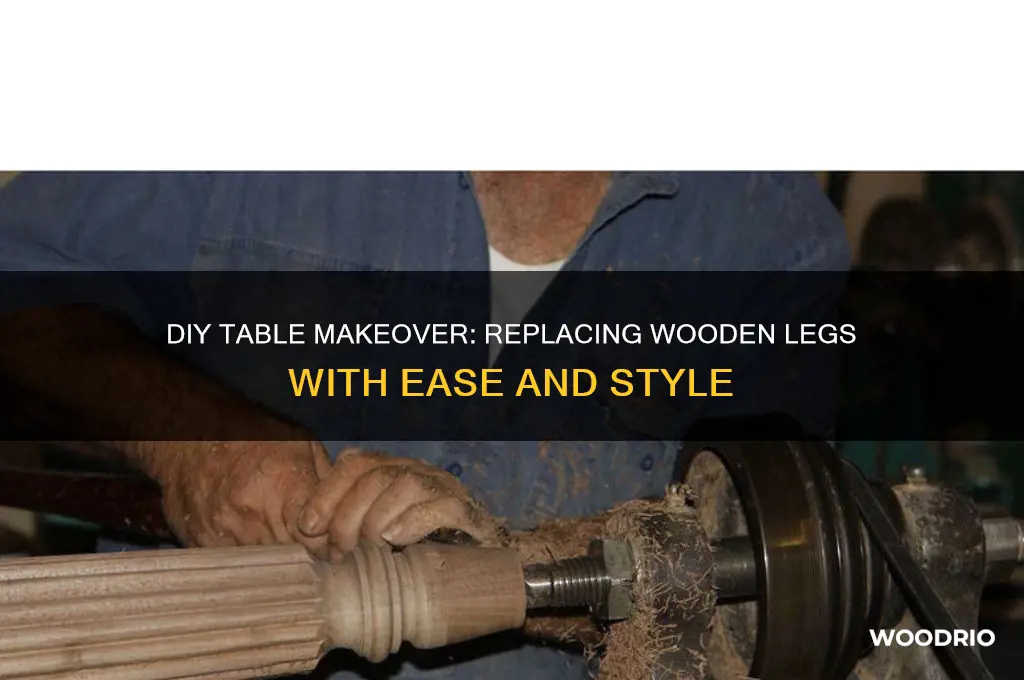 how do i replace wooden legs on a table diy