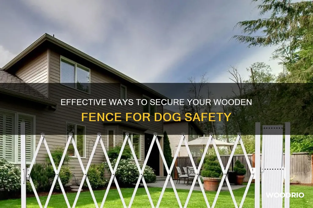 how do i secure under wood fence for dogs