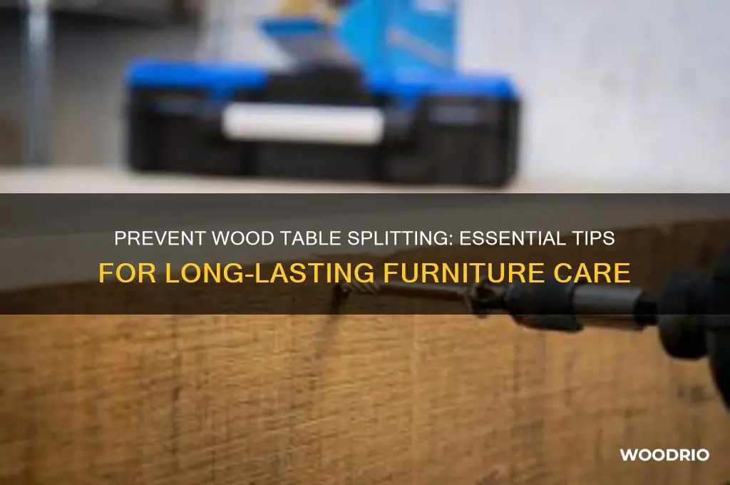 how do i stop my wood table from splitting