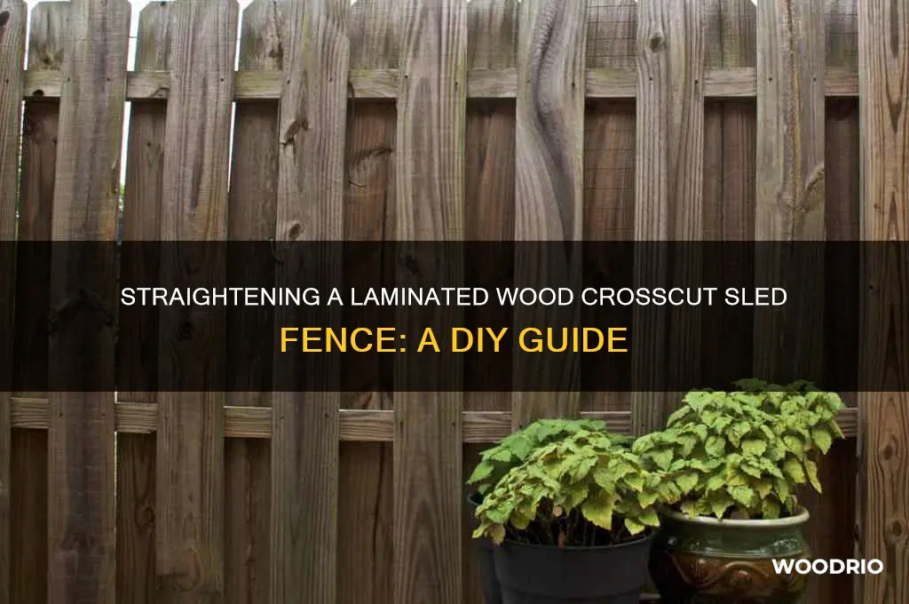how do i straighten a laminated wood crosscut sled fence