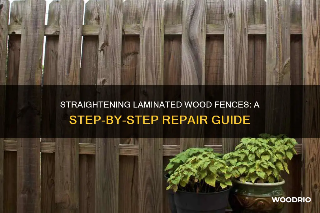 how do i straighten a laminated wood fence