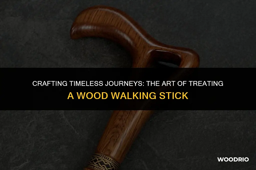 how do i treat a wood walking stick
