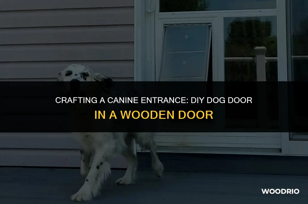 how do make a dog door from a wood door
