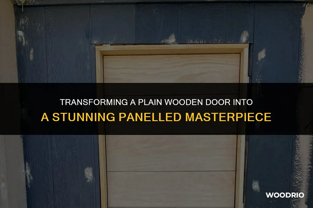 how do make a plain wooden door look panelled