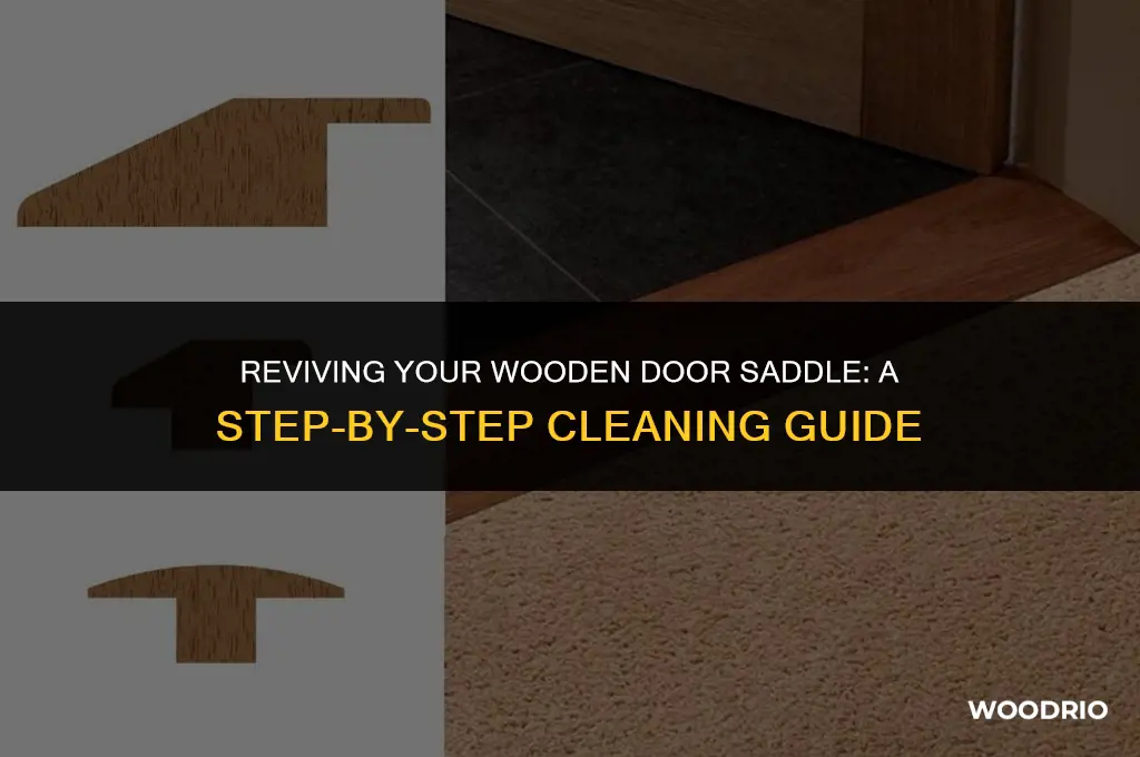 how do u clean a wood door saddle