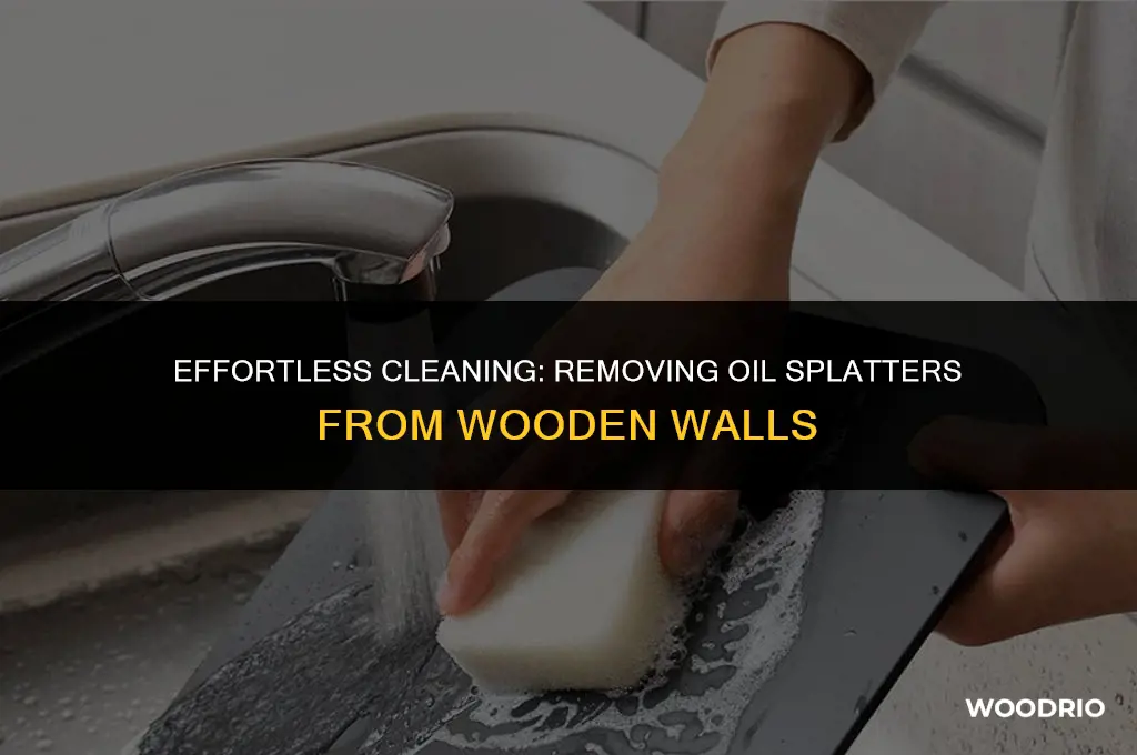 how do we clean oil splatter on wooden walls