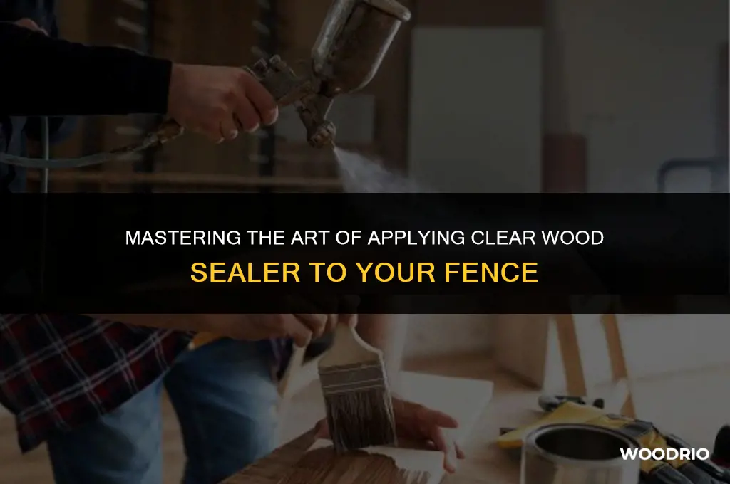 how do you apply clear wood sealer to fence