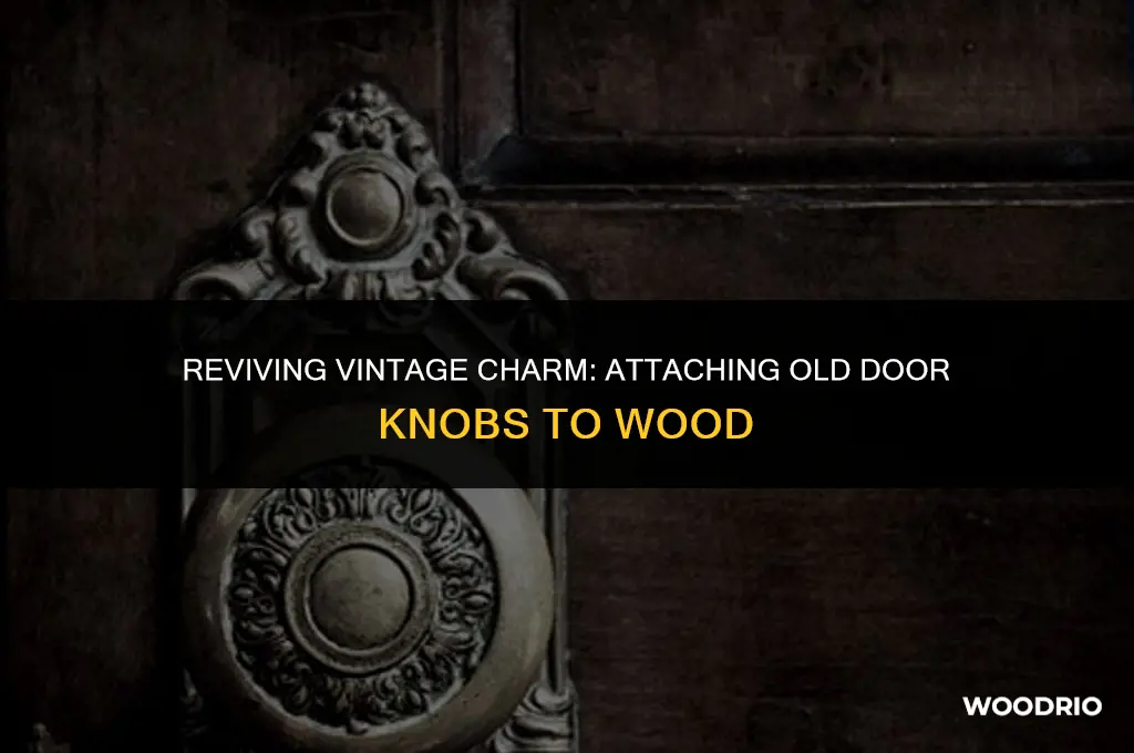 how do you attach old door knobs to wood
