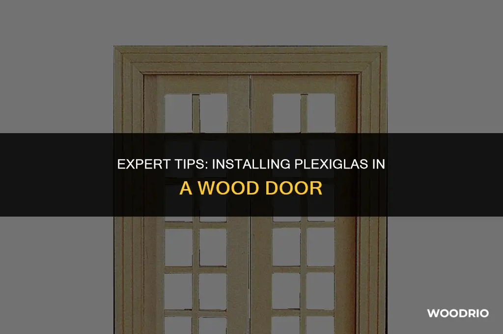 how do you best set plexiglas ina wood door