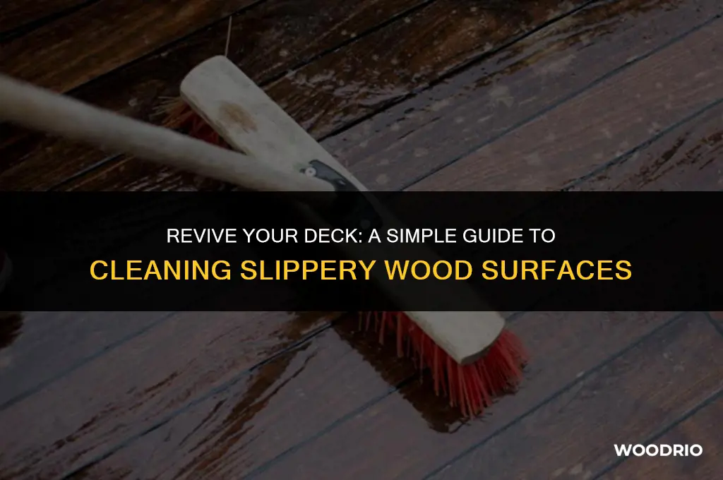 how do you clean a slipery wood deck