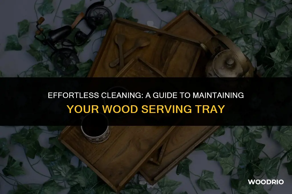 how do you clean a wood serving tray