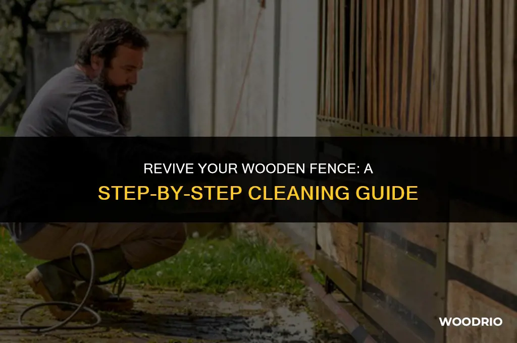 how do you clean a wooden fence