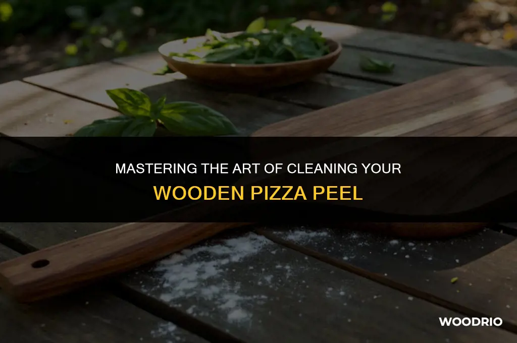 how do you clean a wooden pizza peel