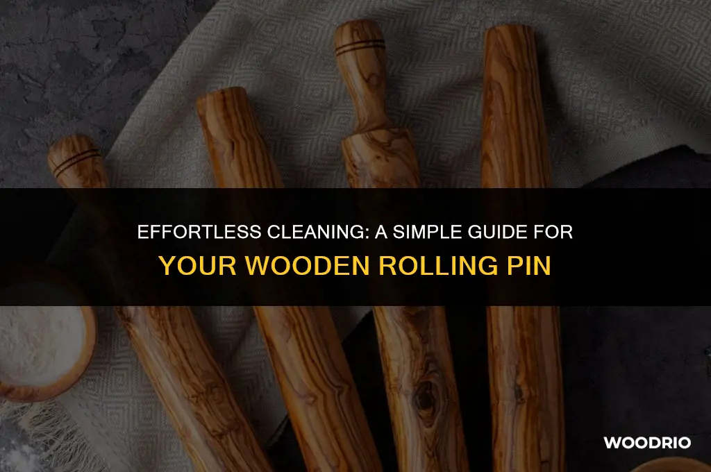 how do you clean a wooden rolling pin