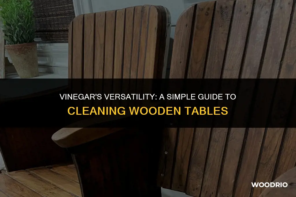 how do you clean a wooden table with vinegar