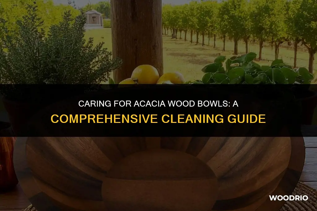 how do you clean acacia wood bowls