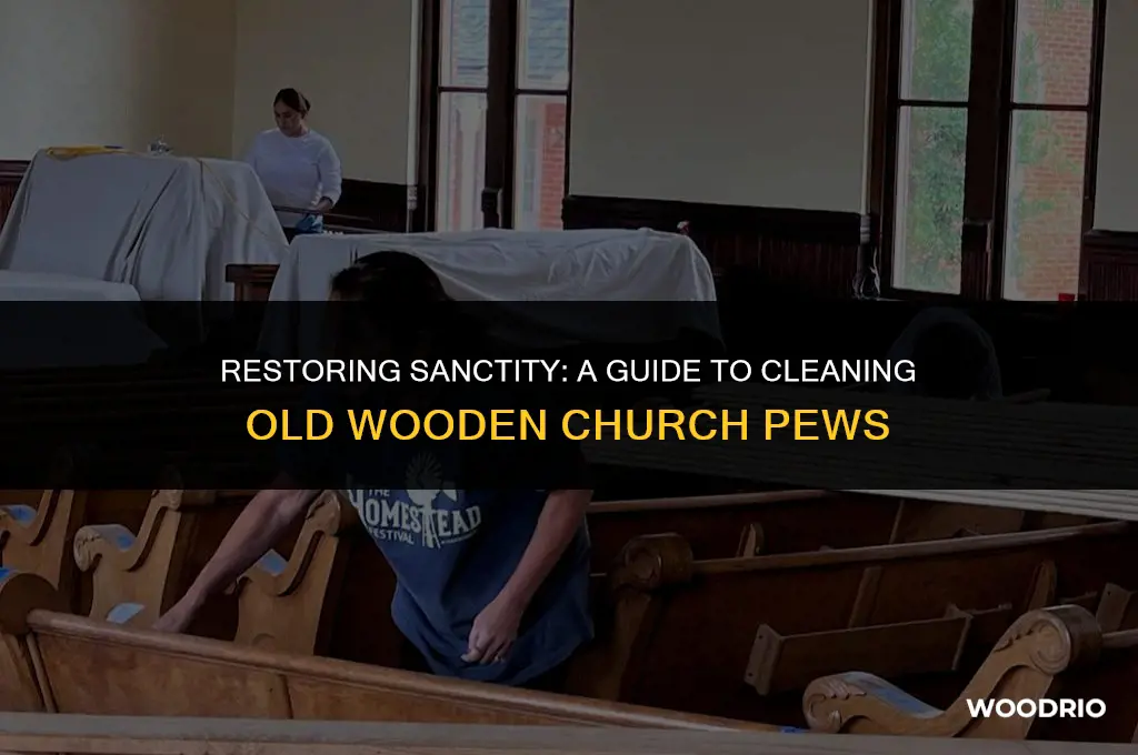 how do you clean an old wooden church pew