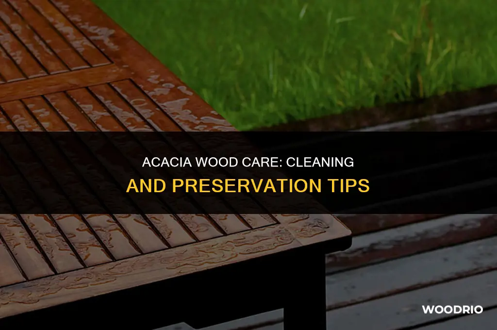 how do you clean and preserve acacia wood