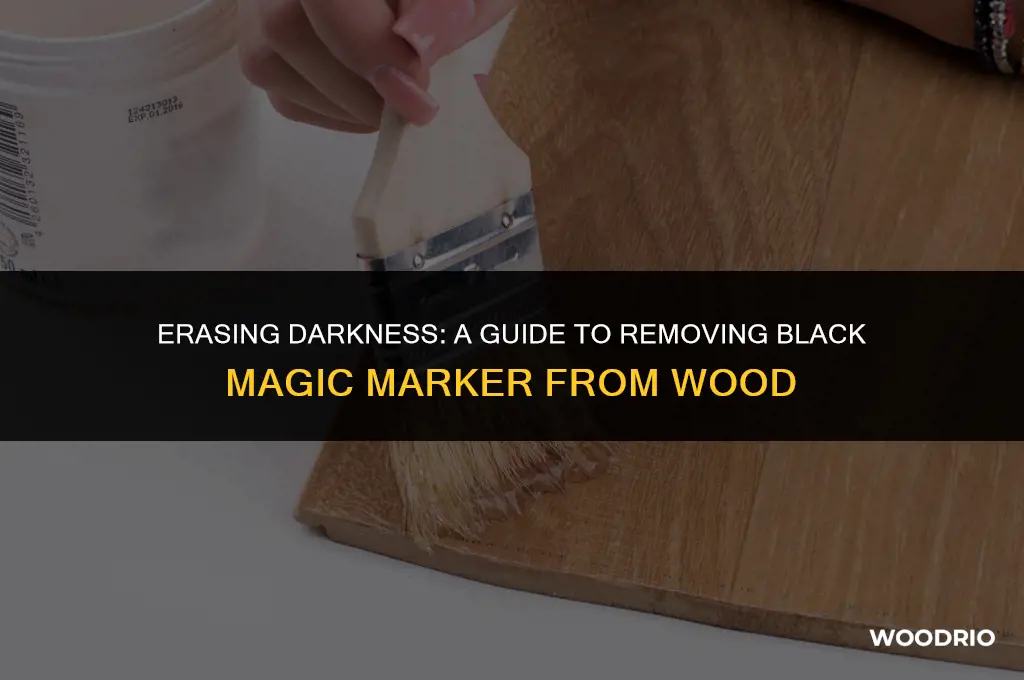 how do you clean black magic marker off wood