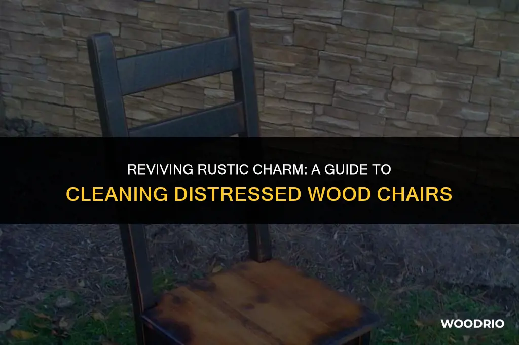 how do you clean distressed wood chairs