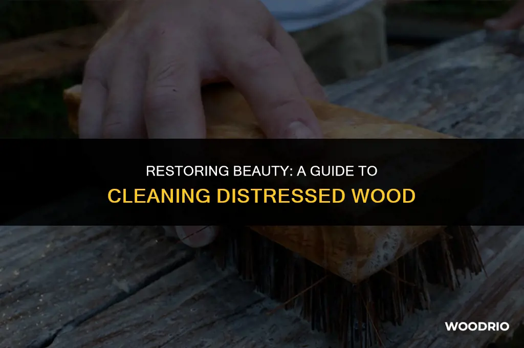 how do you clean distressed wood